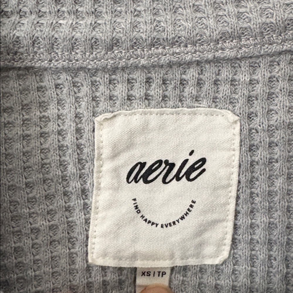 Aerie LumberJane Waffle Button Up Shirt - Picture 2 of 4